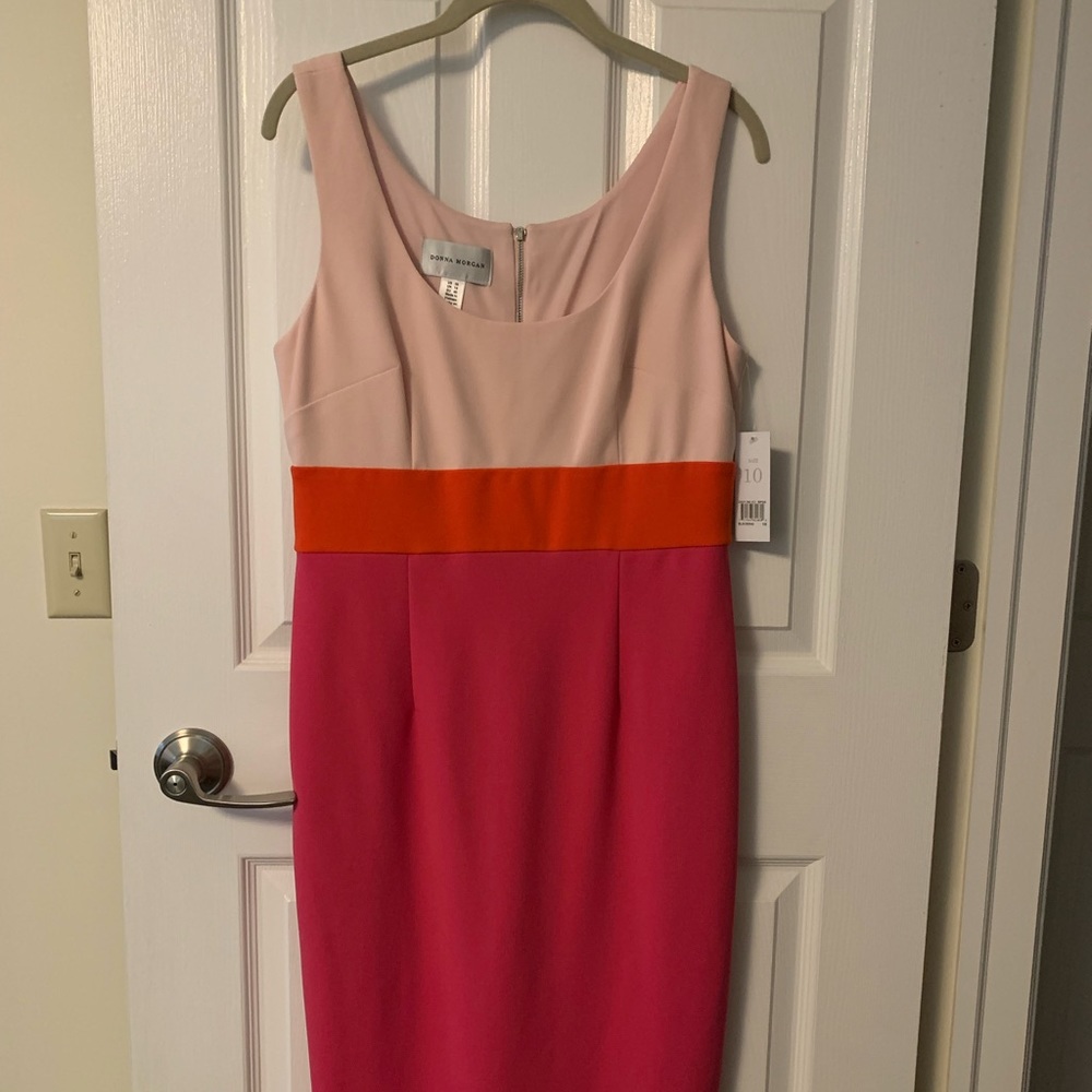 Donna Morgan pink & orange dress~ NWT!